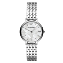 安普里奥·阿玛尼（Emporio Armani）手表女钢带贝母表盘石英女士腕表生日礼物送女友AR11112