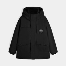 GXG 风银离子保暖鸭绒 连帽羽绒服外套