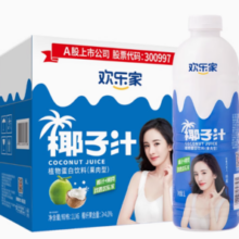 88VIP！HUANLEJIA 欢乐家椰子汁整箱植物蛋白饮料1L*6瓶