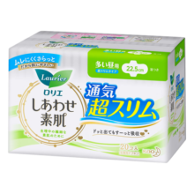 乐而雅（laurier）日本原装进口F系列敏感肌卫生巾量多日用瞬吸干爽22.5cm*20片