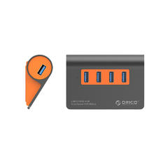 奥睿科 M3H4-G2 USB3.1集线器 一分四 深灰色+橙色