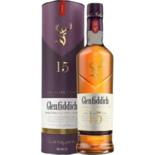 plus会员:格兰菲迪（Glenfiddich）15年 苏格兰单一麦芽威士忌 1000ml 进口洋酒 大容量装