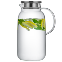 炊大皇 冷水壶大容量夏日解暑冷水壶 耐热防爆玻璃杯水果茶壶2.5L