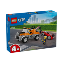 乐高（LEGO）积木拼装城市系列60435 救援拖车与跑车4岁+男孩儿童玩具生日礼物