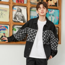 20点：gxg.jeans 男装牛仔外套 黑色 夹棉款  M