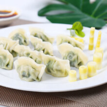 三全虾皇饺 私厨荠菜罗汉笋素水饺600g(36只)*4件