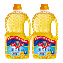 多力 葵花籽油 1.8L*2瓶 科学去壳压榨家用好油 营养清淡少油烟