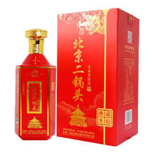 永丰牌 YONGFENG 北京二锅头 清香型 纯粮酿造白酒 礼盒 46度 500mL 1瓶 典藏红