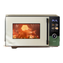 美的（Midea）微烤炸一体机家用变频微波炉烤箱空气炸平板23L900W不锈钢内胆石墨烯烤管（C3F6）