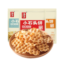 需首购、plus会员:海玉 小石头饼非油炸零食饼干 原味108g袋装 山西特产