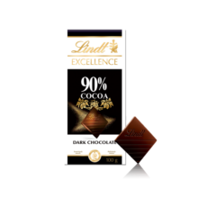 瑞士莲特醇排块90%可可黑巧100g 健身能量减脂零食女神节礼物
