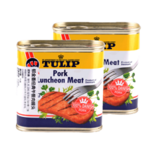郁金香（TULIP）丹麦进口午餐肉罐头340g*2火锅麻辣香锅汉堡配菜即食熟食应急囤货