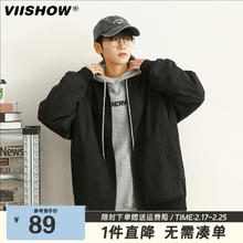 限移动端、京东百亿补贴：ViiSHOW 美式飞行员 夹克 防风休闲外套 黑色 2XL