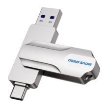 移速（MOVE SPEED）128GB USB3.2/Type-C 两用手机电脑u盘 双接口 高速传输 OTG 适用于安卓苹果笔记本电脑 灵动PRO