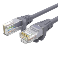 秋叶原（CHOSEAL）超五类网线 CAT5e类高速百兆网线 家用工程装修电脑宽带连接跳线成品网线 灰色1米 QS5401AT1