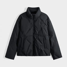 GXG 2024冬季GXG简约休闲压印花保暖立领羽绒服鸭绒外套男