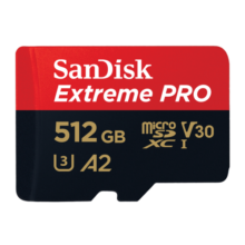 闪迪（SanDisk）512GB TF（MicroSD）内存卡 A2 4K V30 U3 C10 至尊超极速移动存储卡 读速200MB/s 写速140MB/s