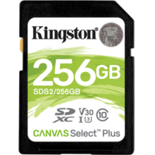金士顿（Kingston）256GB SD存储卡 U3 V30 相机内存卡 sd卡大卡 支持4K 高速连拍 读速100MB/s 写速85MB/s