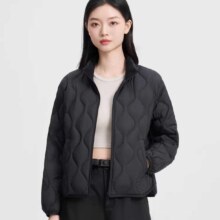 38节：波司登轻薄羽绒服女短款三防立领外套葫芦纹保暖休闲