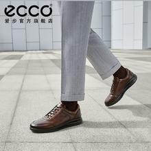 ecco 运动皮鞋男款 舒适头层牛皮休闲皮鞋商务男鞋 雅仕207124