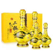牛栏山黄龙 二锅头礼盒52度白酒清香型 过年送礼送长辈年货礼盒 52度 500mL 2瓶 +125ml*2瓶礼盒装
