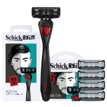舒适(Schick)Schick5男士手动剃须刀刮胡刀【1刀柄+5刀头】剃须刀