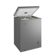 美的（Midea）小冰柜家用200L/143L/100L租房用冷藏冷冻两用小型冷柜一级能效减霜六档调温立式小冰箱国家补贴 【减霜80%】 100L