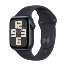 Apple Watch SE  智能手表GPS款40毫米午夜色铝金属表壳午夜色运动型表带M/L 健康电话手表MR9Y3CH/A