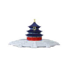 小米 千年榫营造积木 祈年殿 经典中国古建筑 1：200比例还原 彩色