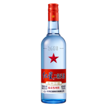 Plus会员：红星二锅头 蓝瓶绵柔8陈酿 清香型白酒 53度 750ml 单瓶装 *5件