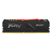 金士顿 Fury系列 DDR4 3200MHz 台式机内存 灯条 黑色 RGB 8GB HX432C16FB3A/8