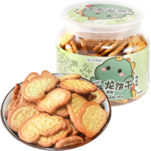 阪上野村 恐龙造型动物饼干海盐味180g罐装