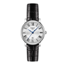 天梭（TISSOT）瑞士手表 卡森臻我系列腕表 皮带石英女表 T122.210.16.033.00