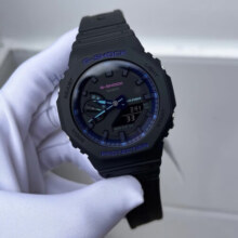 卡西欧（CASIO） G-SHOCK系列CITY BATTLE主题霓虹配色王一博同款运动圣诞礼物 赛博制霸GA-2100VB-1A