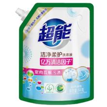 超能 Super 超能 洁净柔护洗衣液 16斤整箱 1kg*8袋 自然清香
