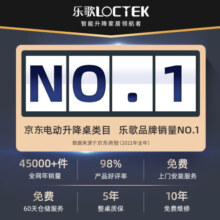 乐歌（Loctek） 电动升降智能升降电脑桌站立式台式办公简约家用居家书桌E2 白色桌腿+白色桌板 桌板尺寸1.2*0.6m