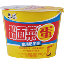思圆 粉面菜蛋金汤肥牛 泡面方便面180g/桶