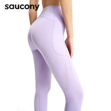索康尼 saucony 运动高强紧身长裤女 浅紫-4 M (165/72A)