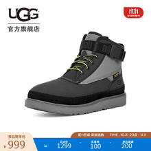 UGG 秋季男士潮流搭扣保暖休闲鞋时尚短靴1143985BLK|黑色40