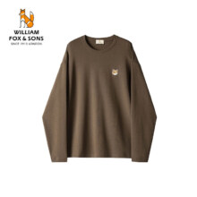 William fox&sons 新复古回潮长袖T恤 咖啡色 M /48