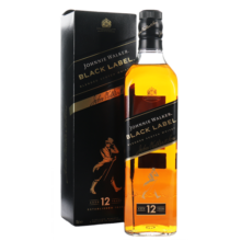 尊尼获加（JOHNNIE WALKER）洋酒 12年黑方黑牌无盒700ml 苏格兰调和型威士忌