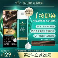 施华蔻 怡然一键按压式泡泡染发乳 #5.65雾感茶棕 1盒