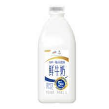 伊利高品质全脂鲜牛奶1.5L桶装鲜活营养早餐巴氏杀菌低温牛乳