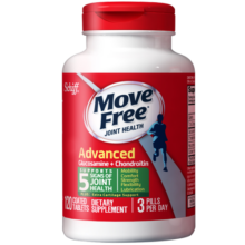 Move Free维骨力氨糖软骨素含MSM缓痛补钙片美国进口中老年人护关节营养品 【缓解关节痛】益节氨糖软骨素舒缓绿瓶120粒