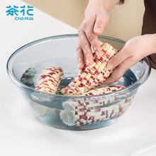 茶花 塑料盆37cm洗脸盆子大号洗菜盆洗衣盆加厚透明泡脚盆洗脚盆*