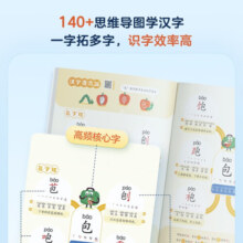 学而思 思维导图速记1000字识字幼小衔接4-8岁儿童快速拼音识字认字紧贴教材高效记忆法自主阅读儿童启蒙认知读物全脑开发一日一练 思维导图速记1000字