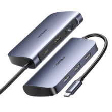 绿联Type-C扩展坞USB-C拓展坞分线器网线转接头通用iPad苹果15/16MacBook笔记本HDMI雷电4转换器充电器