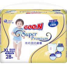 大王(GOO.N)光羽致本之源拉拉裤柔软透气轻薄干爽瞬吸尿不湿式小短裤 拉拉裤 XL24片(通用 12-17Kg)