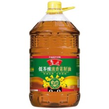 鲁花低芥酸浓香菜籽油6.38L非转基因物理压榨 桶装食用油菜油