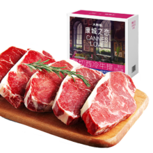 Plus会员:大希地盒装整切调理西冷牛排130g*5片  含酱包共750g 盒*2件